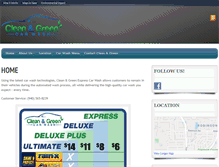Tablet Screenshot of cleangreencarwash.com